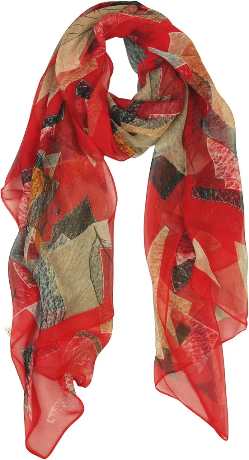 PANTONIGHT Long Chiffon Sheer Scarf Gradient Shaded Colors Lightweight Scarf For Womens - Image 1