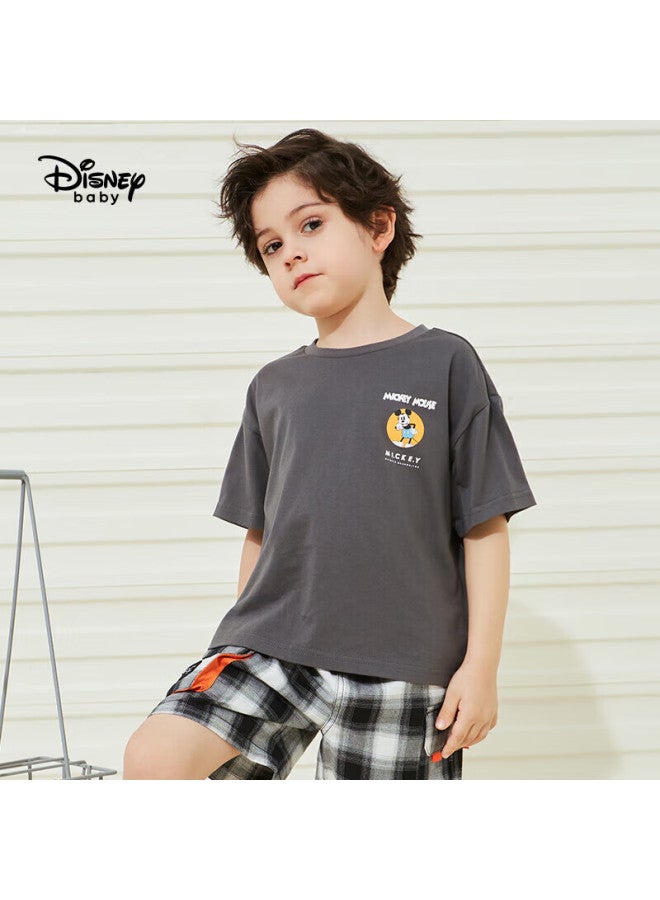 Disney Disney Children's Clothing, Boys' Short-sleeve T-shirt, Cotton, Comfortable, Fashionable, Durable Top, 24 Summer, Db321ae17, Gray, 130 - Image 2
