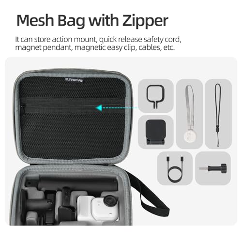 FSIDIWT Carrying Case for Insta360 GO Ultra, Storage Bag Protective Travel Case for Insta 360 GO Ultra, Large Capacity for Quick Release Mount, Magnetic Pendant, Pivot Stand, Tripod and Accessories - Image 4