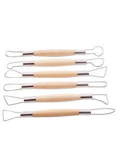 SYOSI 6 Piece Small Ribbon Cutter for Pottery, Ceramics Sculpture, Carving, Scraper Craft Modelling Tools  - Image 4