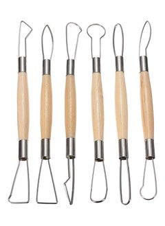 SYOSI 6 Piece Small Ribbon Cutter for Pottery, Ceramics Sculpture, Carving, Scraper Craft Modelling Tools  - Image 1