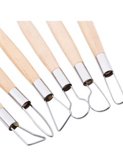 SYOSI 6 Piece Small Ribbon Cutter for Pottery, Ceramics Sculpture, Carving, Scraper Craft Modelling Tools  - Image 5