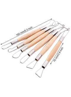 SYOSI 6 Piece Small Ribbon Cutter for Pottery, Ceramics Sculpture, Carving, Scraper Craft Modelling Tools  - Image 3