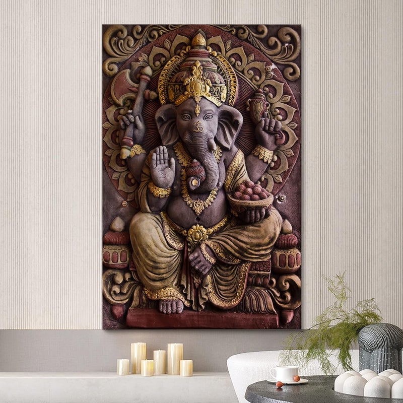wall26 Ganesha Hindu God Canvas Print Wall Art - Image 2