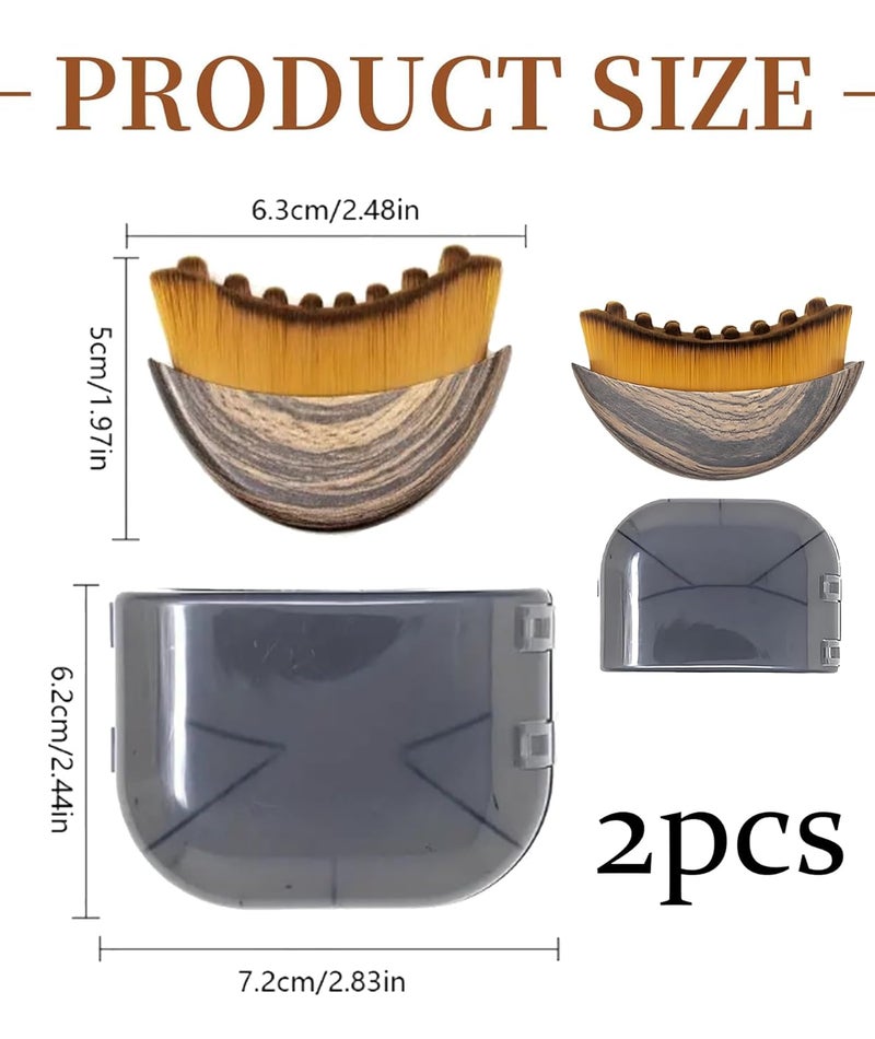 BdelrinQue 2Pcs Contour Brush, Meridian Brush for Massage, Contour Face Brush Suitable for Women Seeking Facial Care Solutions - Image 2