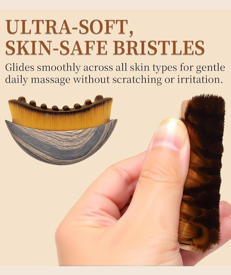 BdelrinQue 2Pcs Contour Brush, Meridian Brush for Massage, Contour Face Brush Suitable for Women Seeking Facial Care Solutions - Image 4