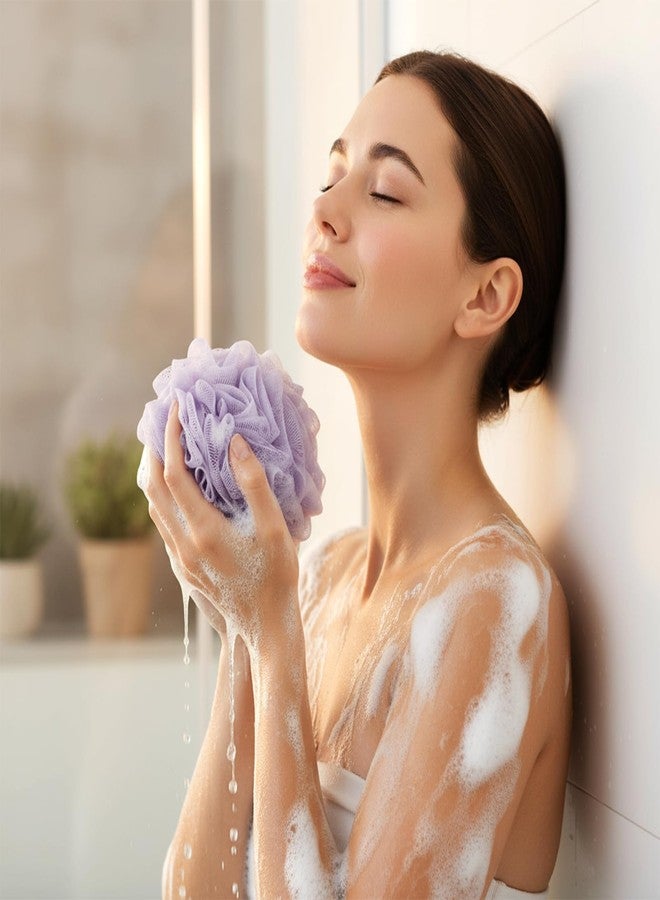 SHENLIU 12 Pack Loofah Washcloth Soap Bar Loofah, 2 in 1 Drawstring Exfoliation Bath Sponge with Bar Soap Pocket Exfoliation Mesh Shower Puff Ball Bath Shower Body Wash Cleansing Smooth Skin - Image 5