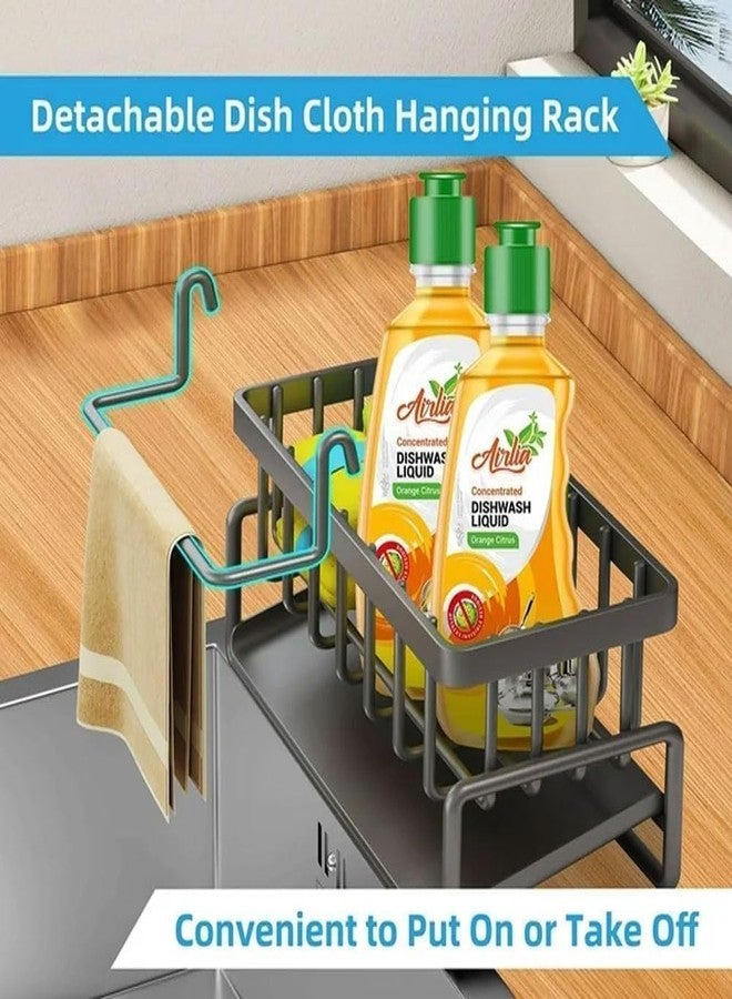 VATTU NMetal Kitchen Sink Organizer, Stainless Steel Sponge Holder Caddy, Countertop Draining Rack - Image 4