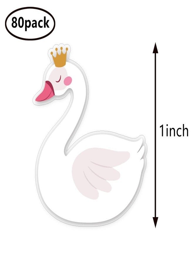 GUVSPTI Swan Stickers 1in for Scrapbooking, Arts, Craft, Kids DIY, Calendars Journals 80-Pack - Image 3