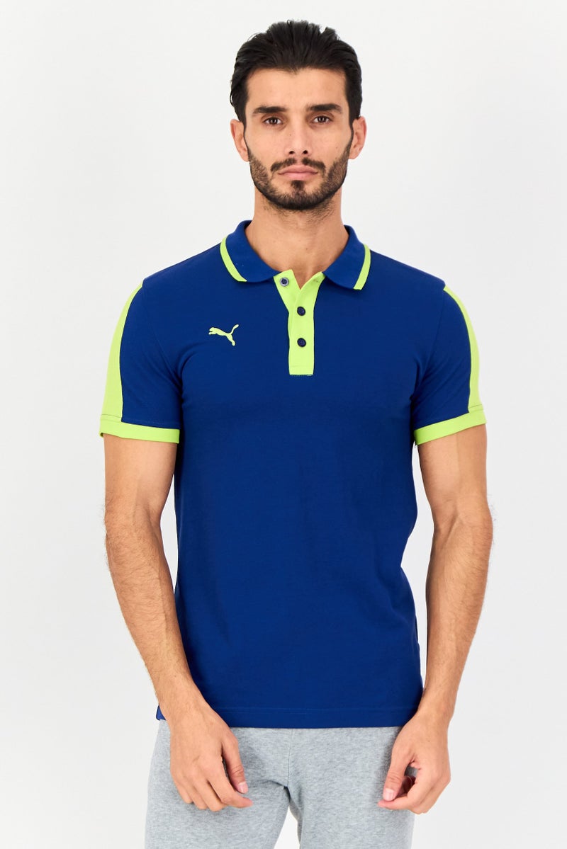 PUMA تي شيرت بولو للرجال بأكمام قصيرة مناسب للرياضة في الهواء الطلق، أزرق فيروزي - Image 1