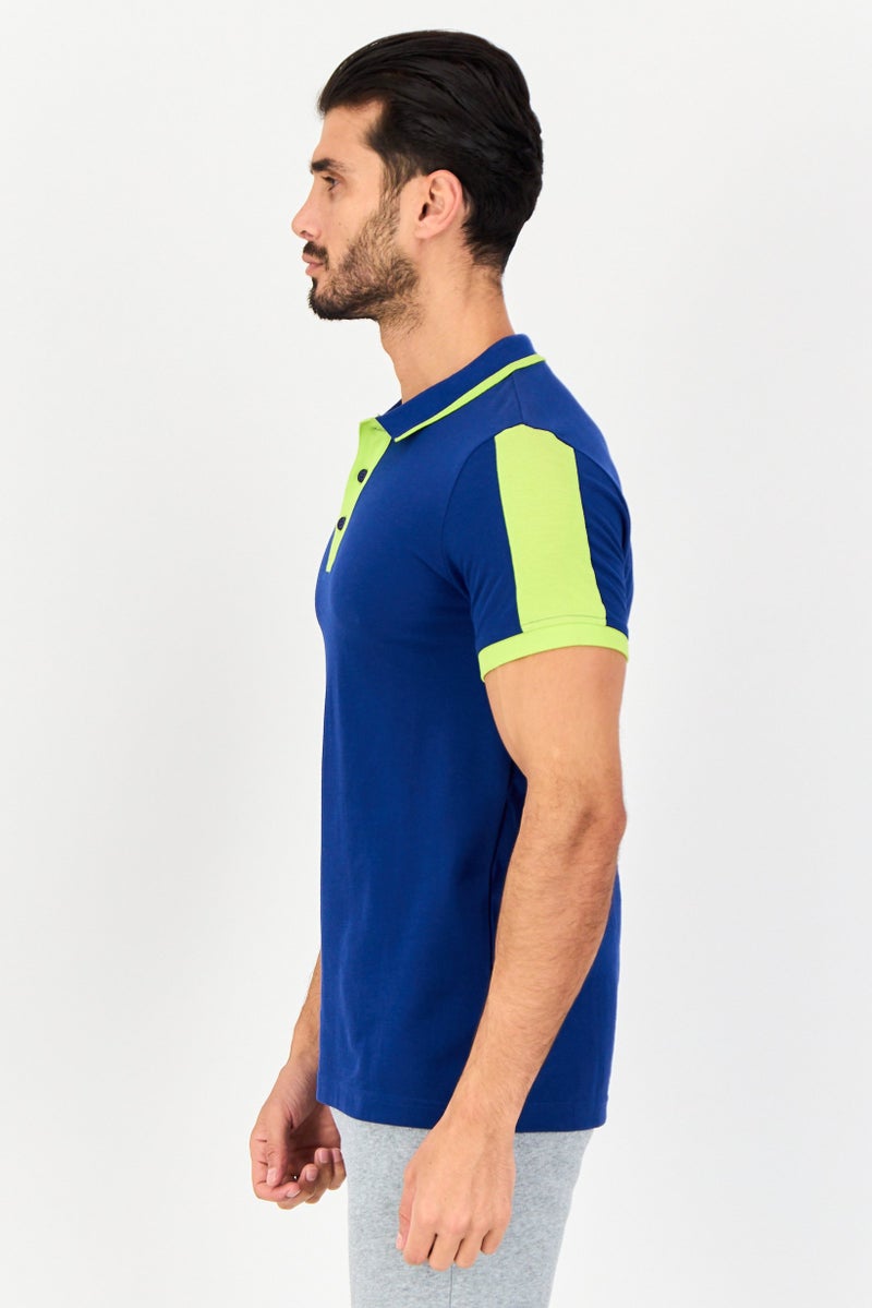 PUMA تي شيرت بولو للرجال بأكمام قصيرة مناسب للرياضة في الهواء الطلق، أزرق فيروزي - Image 3