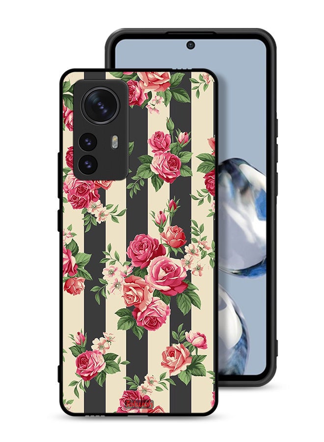 Tolwak Xiaomi 12 Pro Protective Case Cover Roses Pattern - Image 1