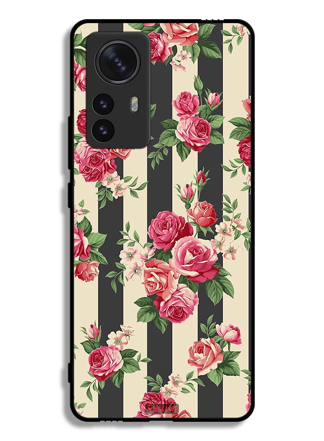Tolwak Xiaomi 12 Pro Protective Case Cover Roses Pattern - Image 2