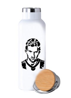 Generic Football Super Hero Messi Water Flask Bottle - Gift for Sports Fans and Athletes - Stainless Steel Bamboo Cap Flask Bottle 600ml - Ideal for Sports Enthusiasts  - Image 2