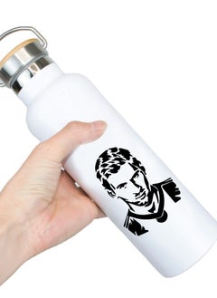 Generic Football Super Hero Messi Water Flask Bottle - Gift for Sports Fans and Athletes - Stainless Steel Bamboo Cap Flask Bottle 600ml - Ideal for Sports Enthusiasts  - Image 4
