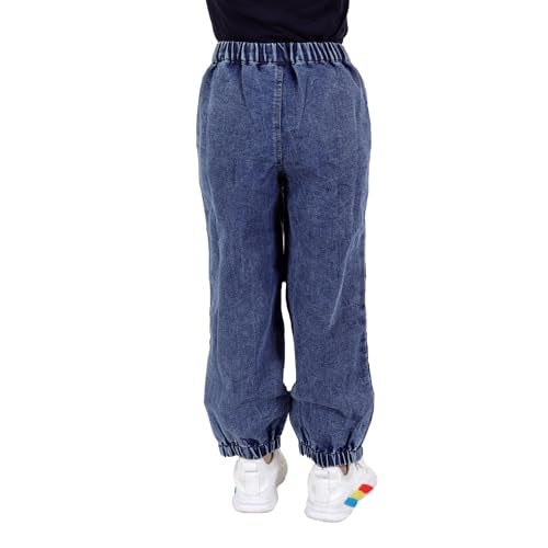 superminis Girls Denim Jeans | Stretchable Blue Cat Print Jeans for Girls 3–10 Years | Soft Comfortable Kids Denim Pants for Casual (4-5 Years, Blue) - Image 2