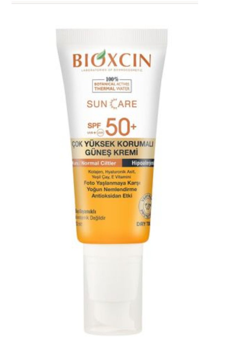 BIOXCIN - Bioxcin Sun Cream spf 50+ Very High Protection Dry/Normal Skin 50ml - Image 1