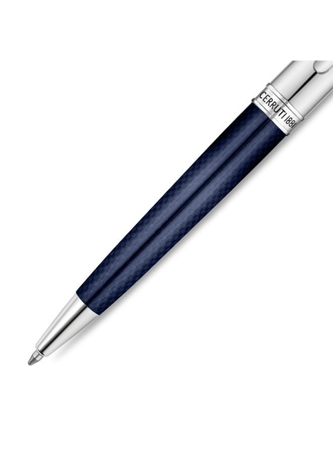 CERRUTI 1881 Marco Pen Half Blue Enamel & Carbon Fiber Lightweight & Sleek Design - Image 3
