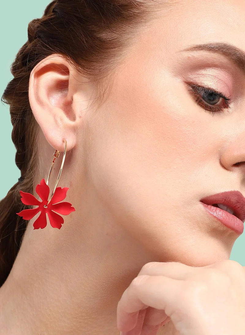 SOHI Party Artificial Hoop Earring Jewellery