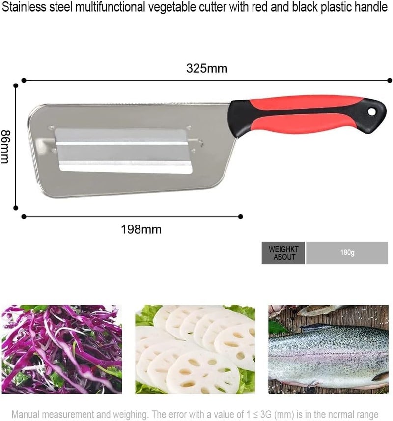 AVMPHD Portable Stainless Steel Vegetable Cutter Kitchen Knife Sugar Cane Knife Cabbage Shredder Fruit Slicing Peeler Cabbage Graters - Image 2
