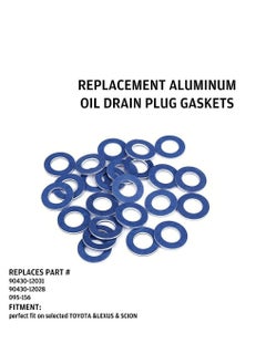 Y&D 90430-12031 Aluminum Oil Drain Plug Gaskets Fits for Toyota Lexus Scion Crush Washer Seals Replaces# 9043012031, Washers (24Pcs)  - Image 2