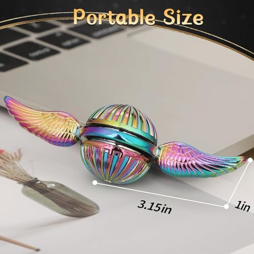 LNCOJOLM Rainbow Fidget Spinner Toy for Kids Adults Fidget Orb Ball Finger Hand Spinners Desk Decoration Fingertip Gyro for Anxiety Stress Relief Birthday Gift Stocking Stuffer - Image 5