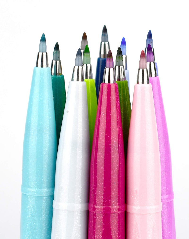 Pentel Brush Sign Pen SES15C - Brush Nib - Fibre Tip - Full Range Set - 24 Pens - Image 3