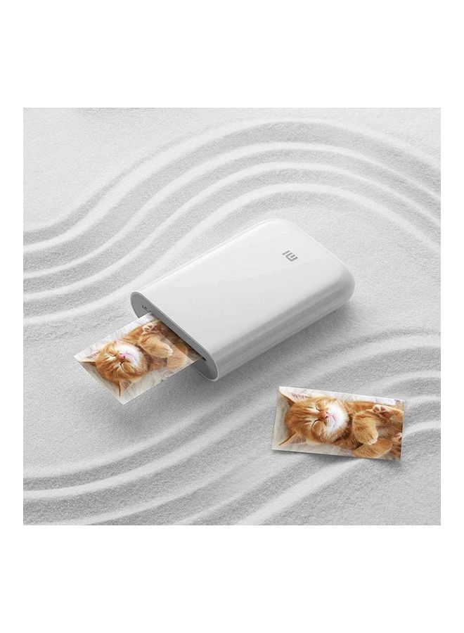 Portable Photo 300dpi Pocket Mini AR With DIY Share 500 mAh Image Zinc Paper Printer White - Image 3