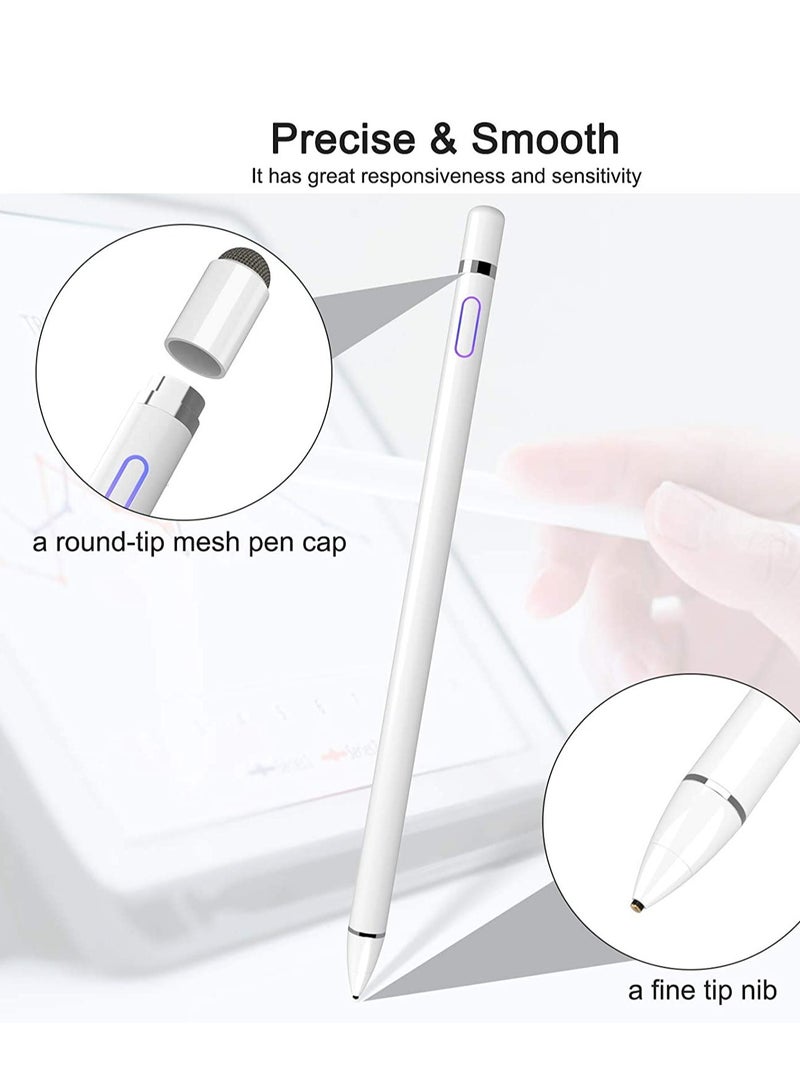 ELTRAZONE Digital Pencil Capacitive Fine Point Stylist Pen Compatible with iPhone iPad Pro Air Mini Android Microsoft Surface and Other Tablets - Image 3