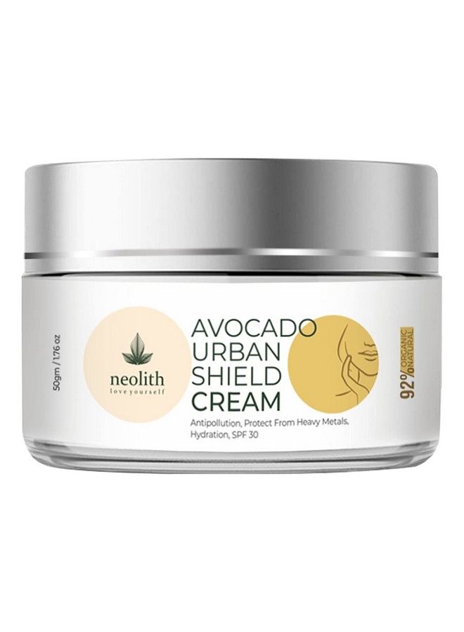NEOLITH Avocado Urban Shield Face Cream ; Antipollution Daily Face Cream With Spf30 For Bright And Glowing Skin ;; Pollution Defense Cream Uv Day Cream 50 Gm ;; For Men & Women  - Image 1