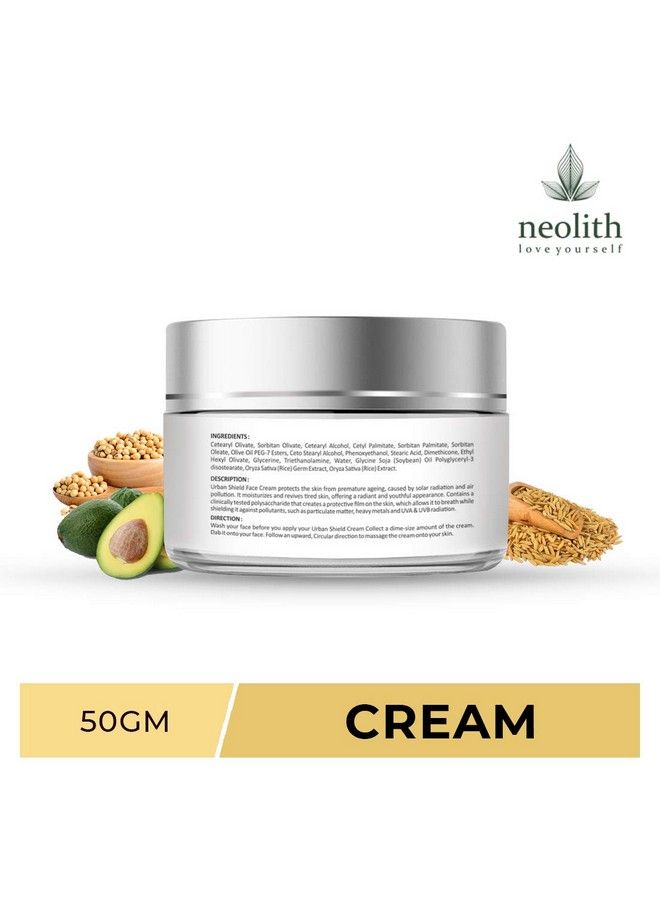 NEOLITH Avocado Urban Shield Face Cream ; Antipollution Daily Face Cream With Spf30 For Bright And Glowing Skin ;; Pollution Defense Cream Uv Day Cream 50 Gm ;; For Men & Women  - Image 3