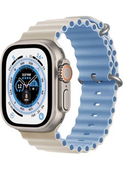 Apple Watch Compatible Ultra Double Color Ocean Loop Band Strap 42 44 45 49MM