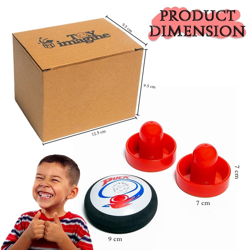 Toy Imagine ™ Air Power Hockey Game Set – Indoor Tabletop Air Hockey for Kids & Adults | 1 Hover Puck + 2 Pushers | Fun Indoor Games for Boys Age 7-14 | Gift for Boys Age 12-14 (Batteries Included) - Image 2