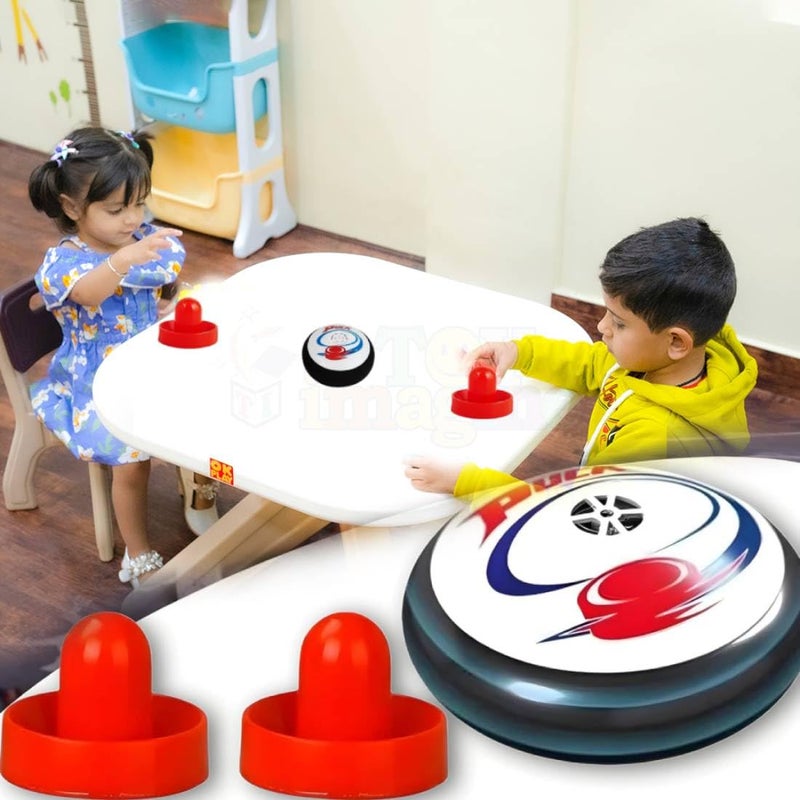 Toy Imagine ™ Air Power Hockey Game Set – Indoor Tabletop Air Hockey for Kids & Adults | 1 Hover Puck + 2 Pushers | Fun Indoor Games for Boys Age 7-14 | Gift for Boys Age 12-14 (Batteries Included) - Image 1