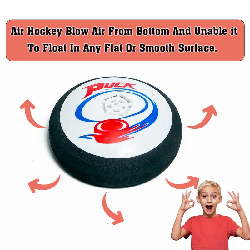 Toy Imagine ™ Air Power Hockey Game Set – Indoor Tabletop Air Hockey for Kids & Adults | 1 Hover Puck + 2 Pushers | Fun Indoor Games for Boys Age 7-14 | Gift for Boys Age 12-14 (Batteries Included) - Image 5
