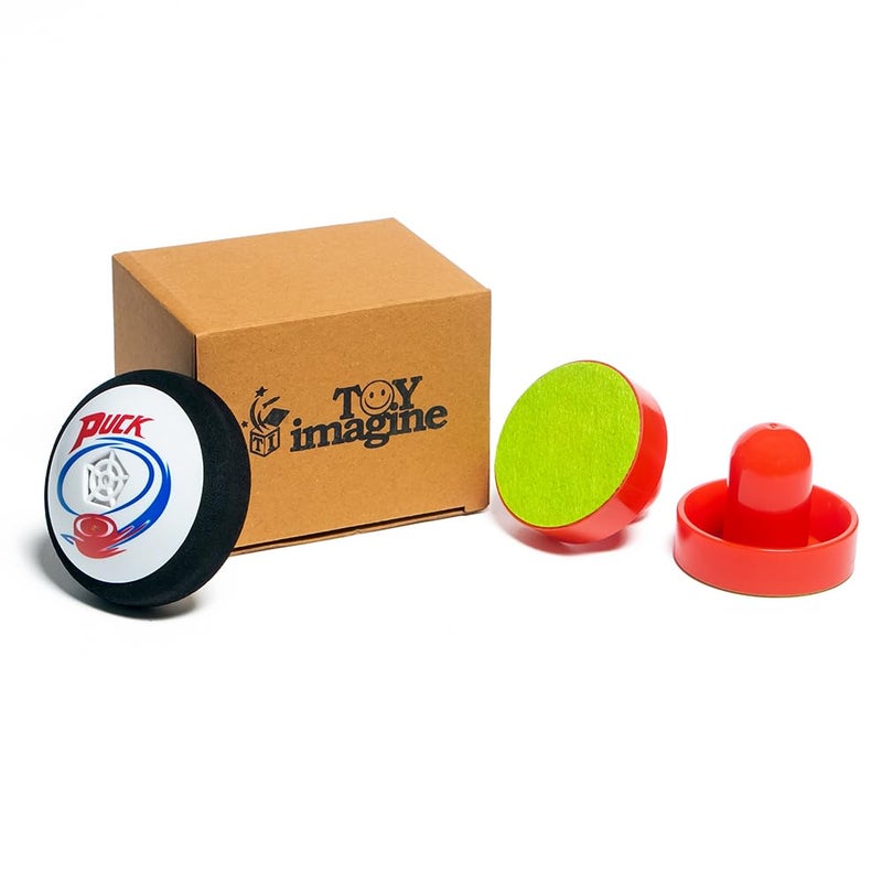 Toy Imagine ™ Air Power Hockey Game Set – Indoor Tabletop Air Hockey for Kids & Adults | 1 Hover Puck + 2 Pushers | Fun Indoor Games for Boys Age 7-14 | Gift for Boys Age 12-14 (Batteries Included) - Image 4