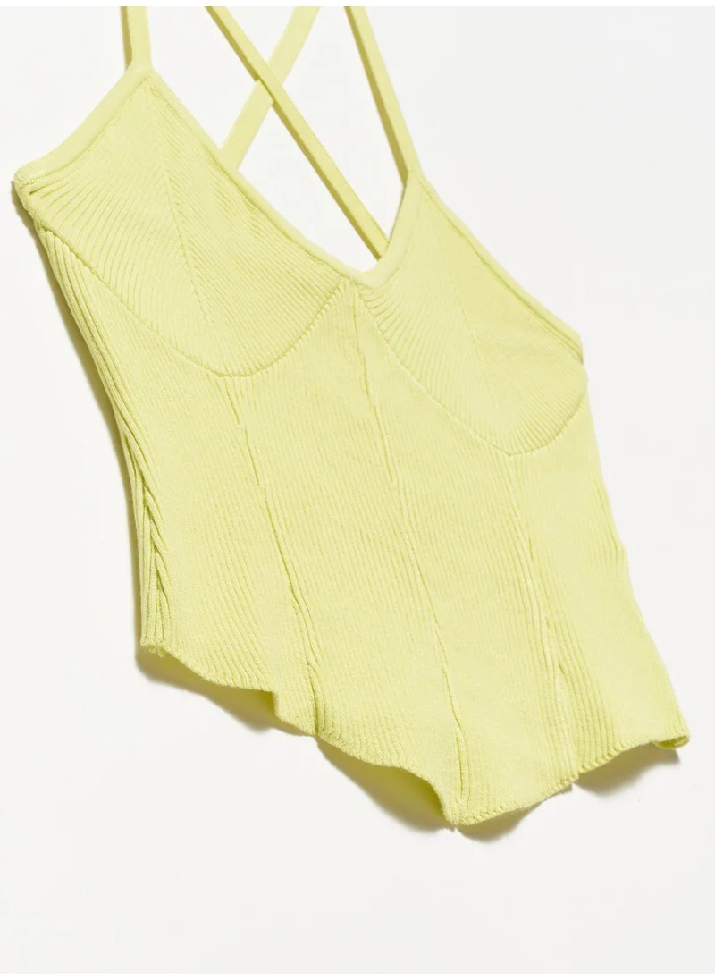 Dilvin 10218 Strappy Undershirt-Lime