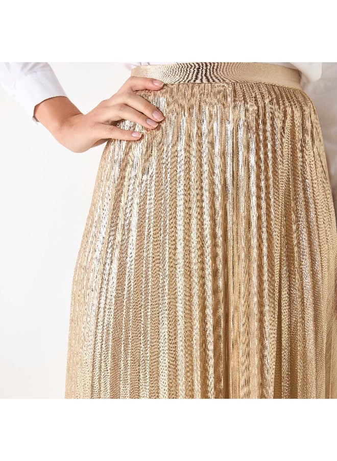 Iconic Iconic Pleat Textured Midi Skirt  - Image 3