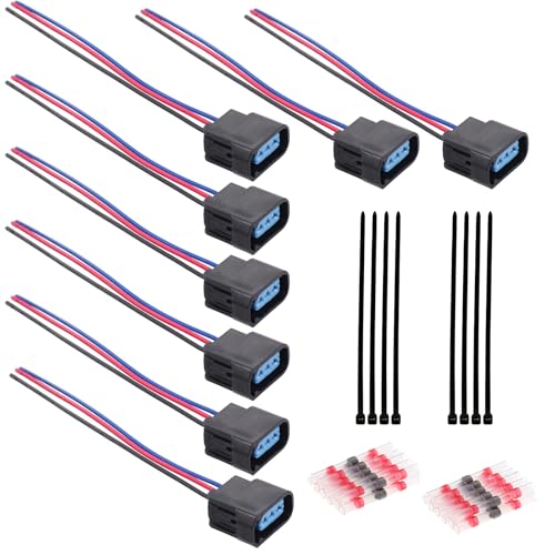 MAMIKO 8 sets ignition coil connectors for Honda Accord Odyssey civic CRV compatible ignition coil harness plug 24 heat shrinkable tube terminals and 8 ties - Image 1