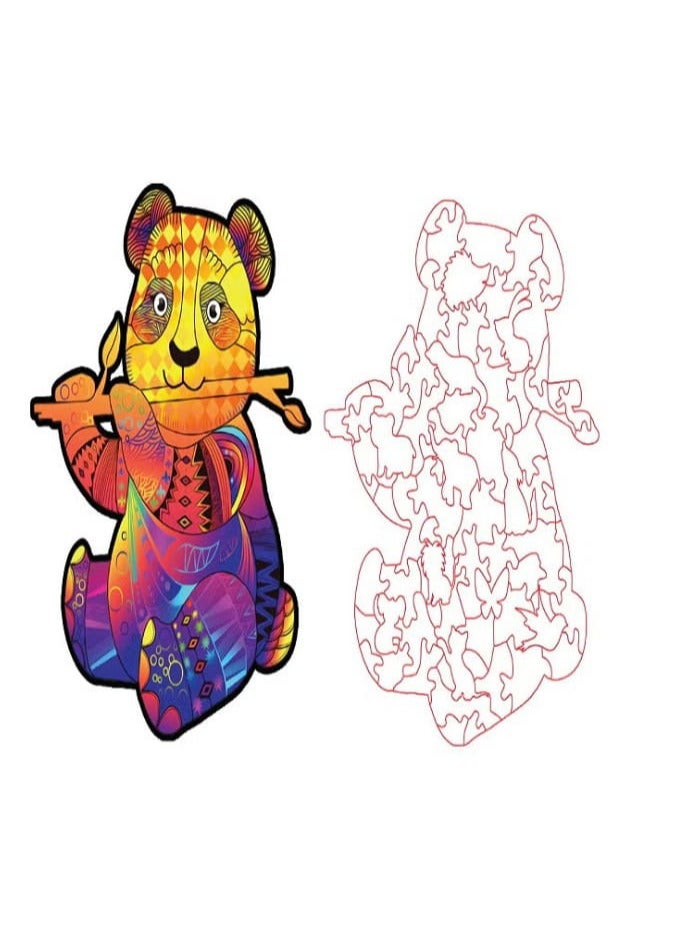 Panda Wooden Puzzle, for Adults and Kids | High-Quality Laser Cut Wood | 3D Animal Puzzle (75 Pieces) - Image 2