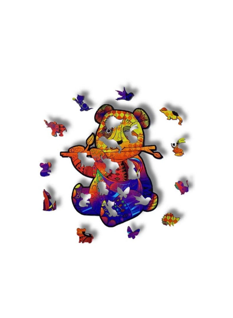 Panda Wooden Puzzle, for Adults and Kids | High-Quality Laser Cut Wood | 3D Animal Puzzle (75 Pieces) - Image 3