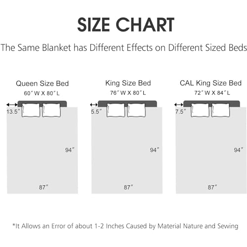 JML Korean Style Mink Blanket Heavy King Size 87" x 94", 10.5 Pounds Plush Fleece Blankets for Winter- Silky Soft and Warm, 2 Ply A&B Printed Embossed Raschel Bed Blanket (Peony Grey-Blue) - Image 4