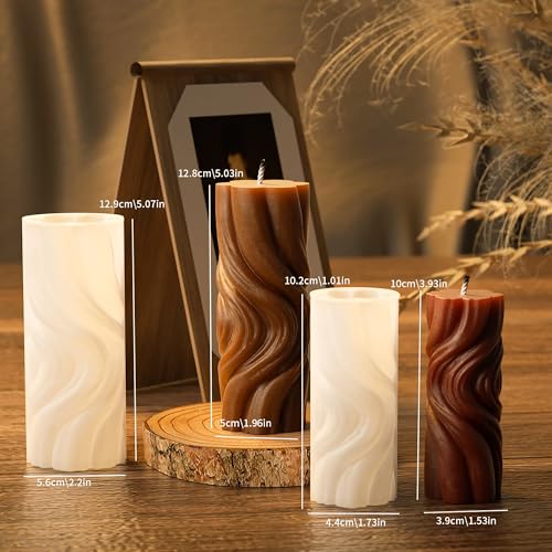 ESEENS 2 Pack Spiral Wave Resin Casting Molds - Silicone for 3D Animal Candle Making - Image 4