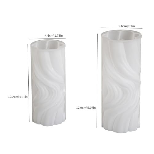 ESEENS 2 Pack Spiral Wave Resin Casting Molds - Silicone for 3D Animal Candle Making - Image 2