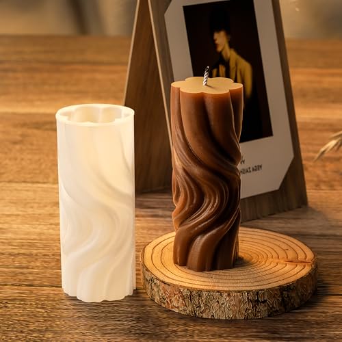 ESEENS 2 Pack Spiral Wave Resin Casting Molds - Silicone for 3D Animal Candle Making - Image 3