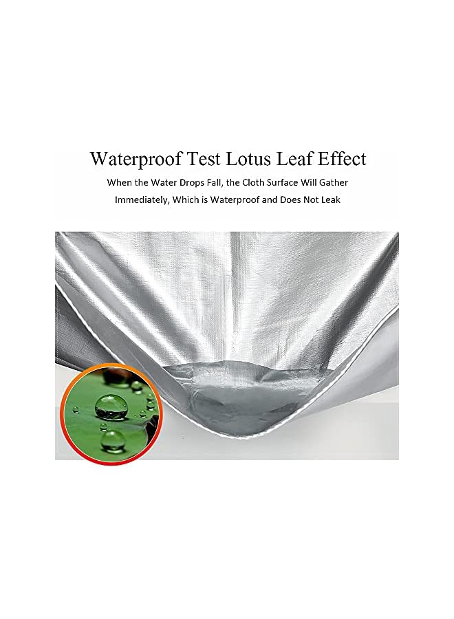 The Bros Tarpaulin Waterproof Heavy Duty, 200gram/square Metre Tarpaulin PE Tarpaulin Waterproof Blue Tarp Sheet Premium Quality Cover Tarp for Outdoor Camping,Silver,4m x 5m - Image 4