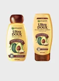 garnier Ultra Doux - Avocado Oil & Shea Butter Shampoo 400ml + Avocado Oil & Shea Butter Conditioner 400ml, Savings 32%