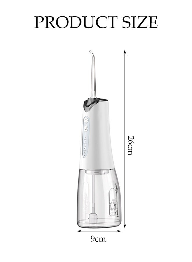 DUNISO Portable Water Dental Flosser ,Dental Oral Irrigator With 4 Modes ,4 Replaceable  Jet Nozzles, Rechargeable IPX7 Waterproof Teeth Cleaner For Home And Travel 300ML - Image 2