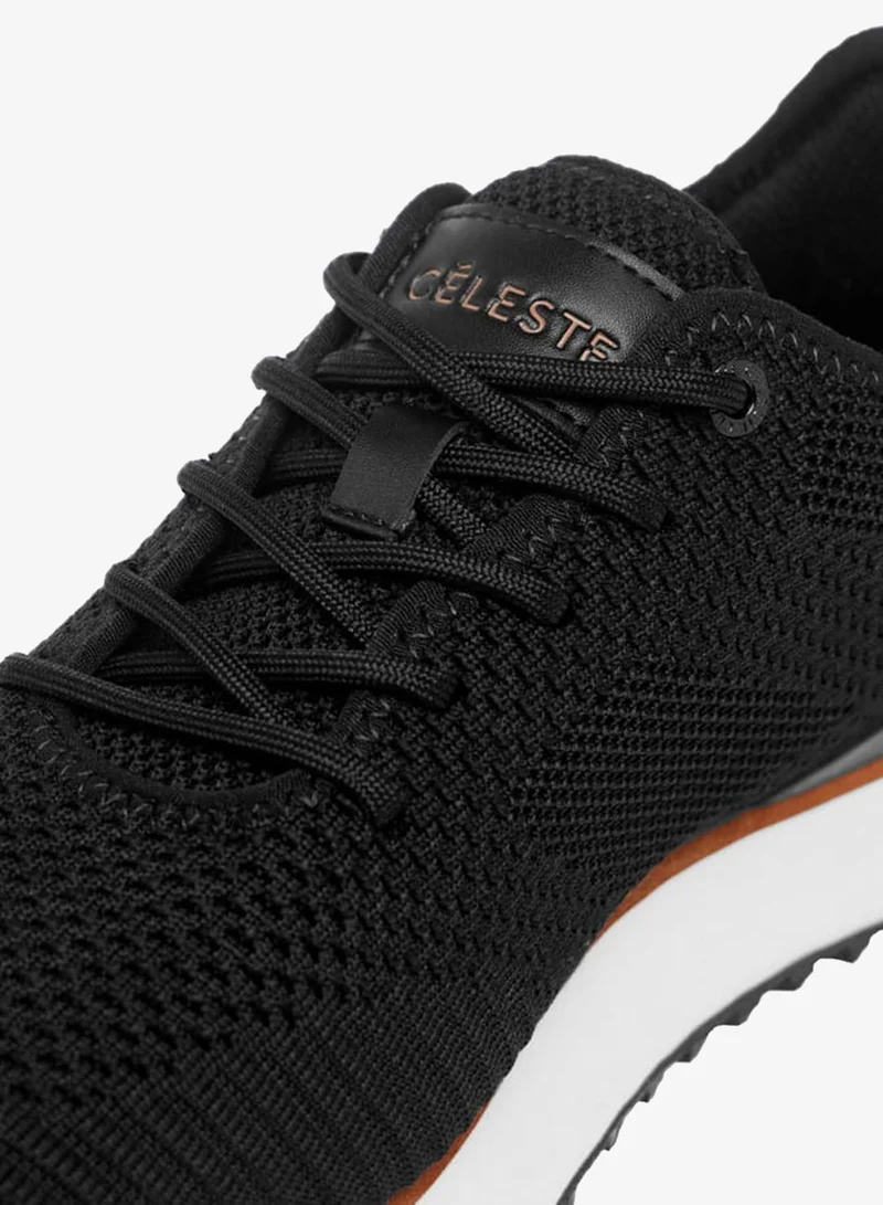 Celeste Women's Mesh Textured Sneakers with Lace-Up Closure