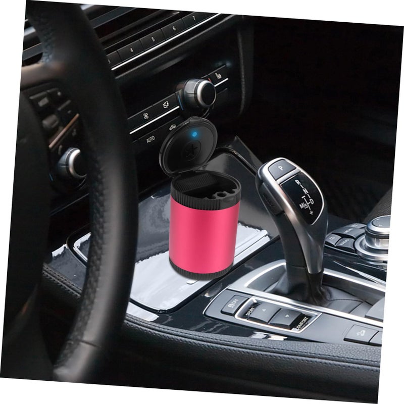 Red LED Car Ashtray Cover Portable Smokeless Ash Holder for Vehicle Indoor Outdoor Use - Image 3